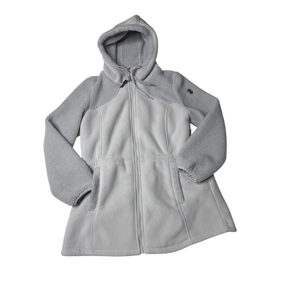 1 Madison Expedition Gray Faux Fur Fleece Zip Up Size L